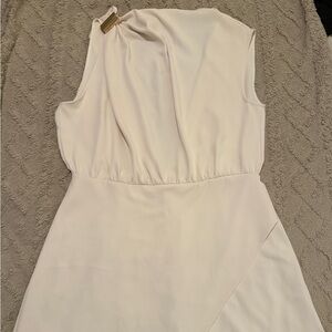 Elegant Cream Sleeveless Romper